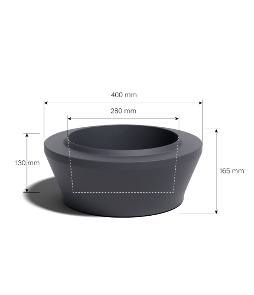 Donica nowoczesna Stack bottom M efekt rdzy